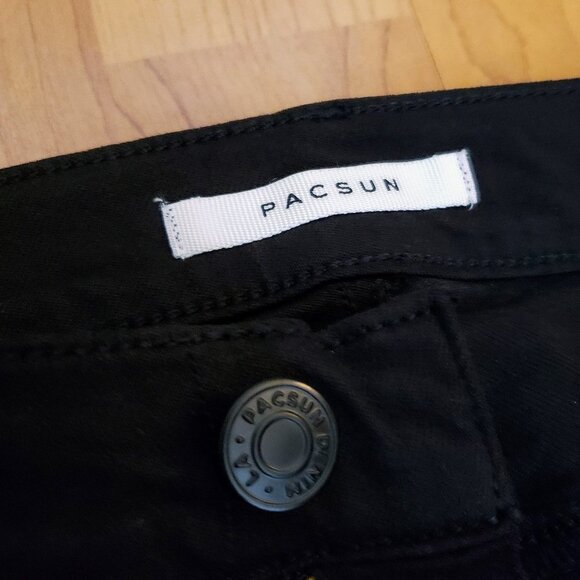 Pacsun Black Ripped Front High Rise Jeggings 25 - Picture 8 of 8